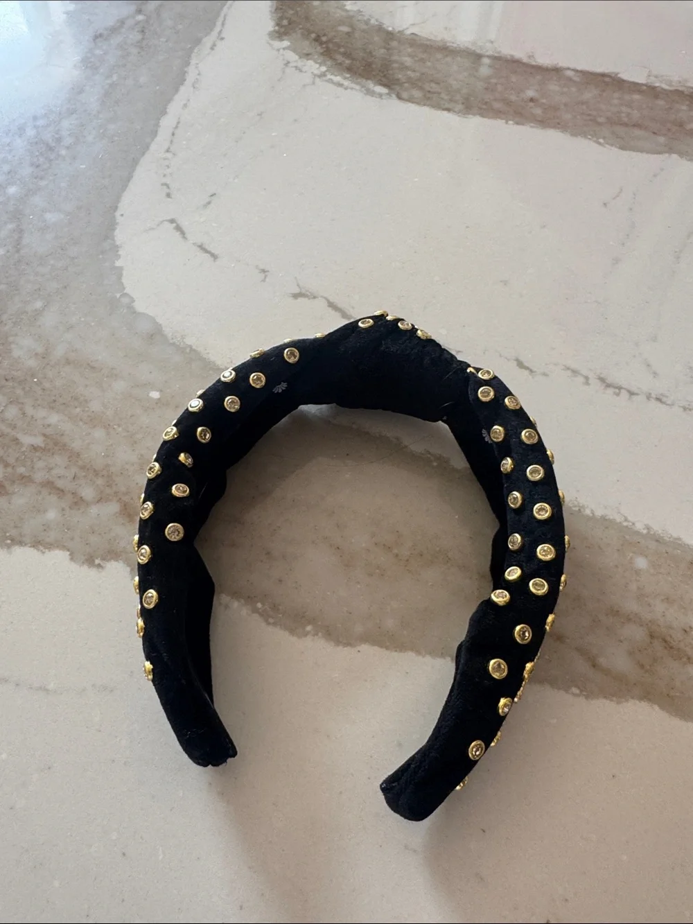 Lele Sadoughi Black Studded Padded Headband - Women Accessories